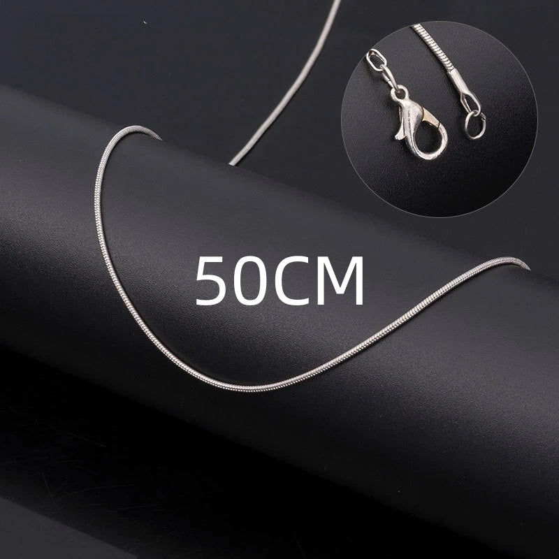 Collier chaîne serpent Vintage en acier inoxydable pour femmes et hommes