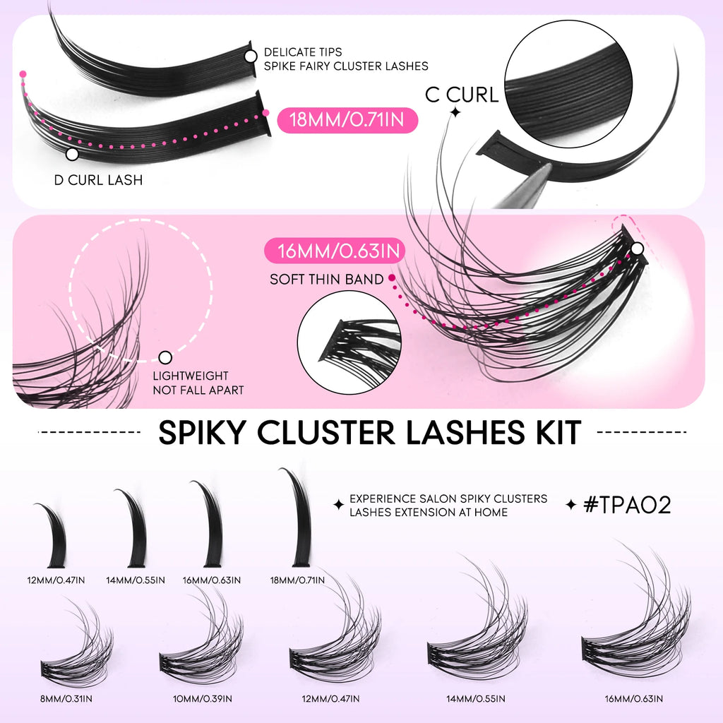 GROINNEYA Kit de cils individuels à faire soi-même