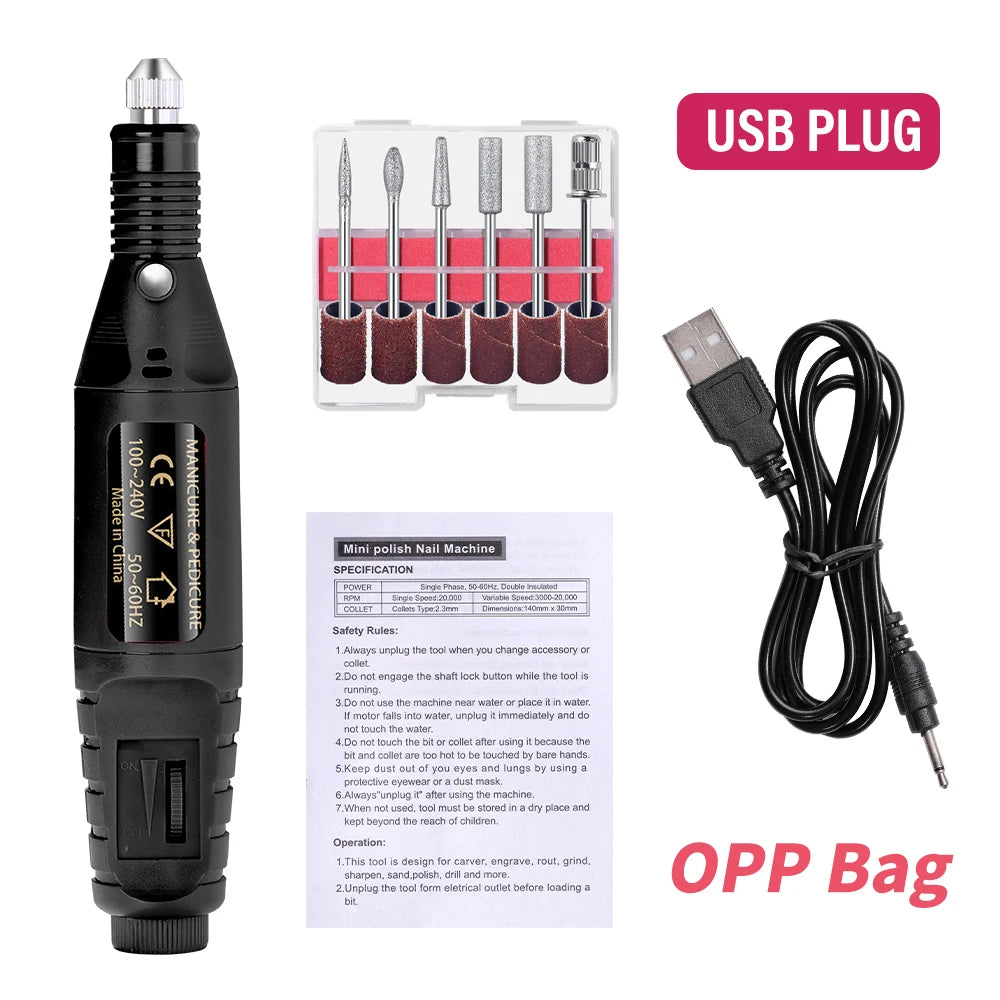 Polisseuse à ongles Portable 6 couleurs