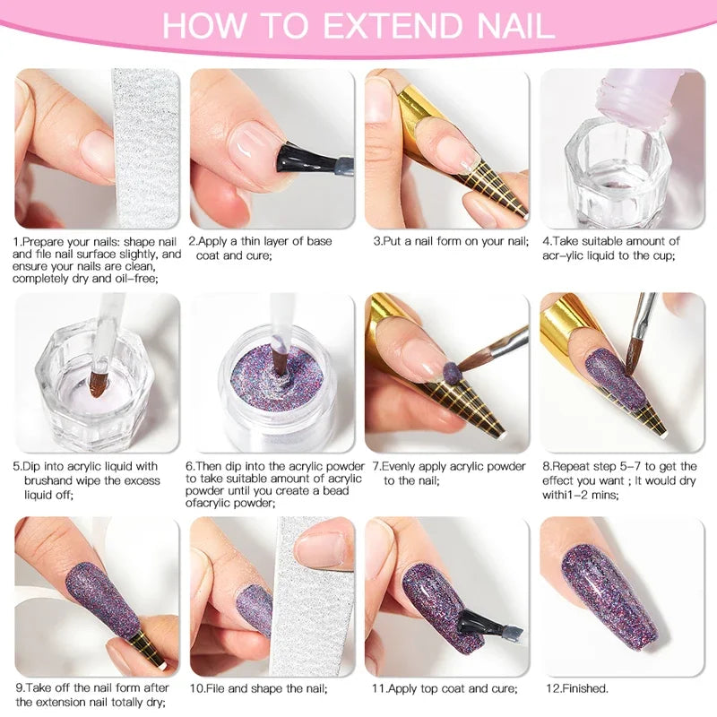 8pc MTSSII acrylique poudre système