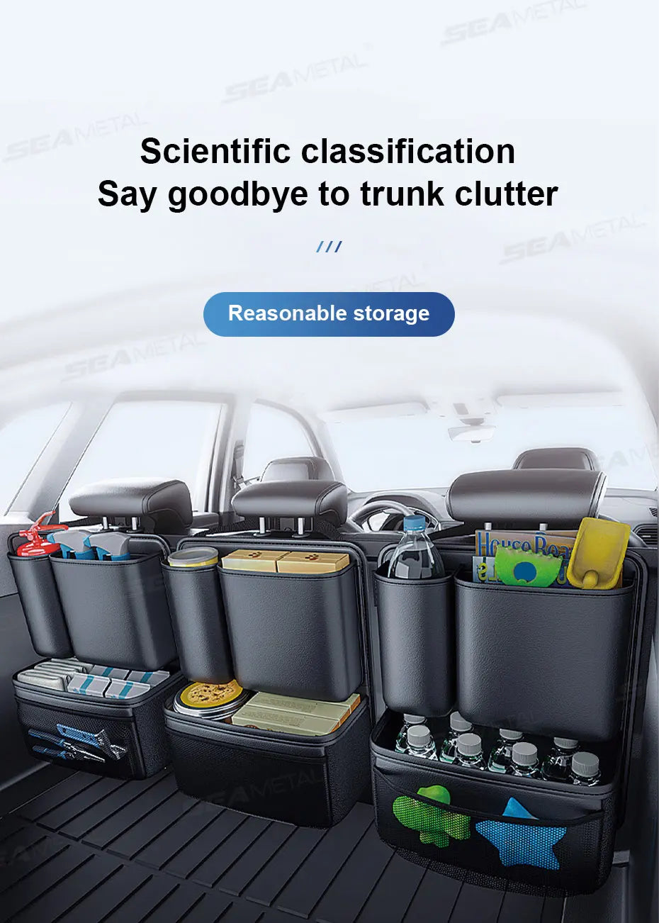 sac de rangement en similicuir pour coffre de voiture