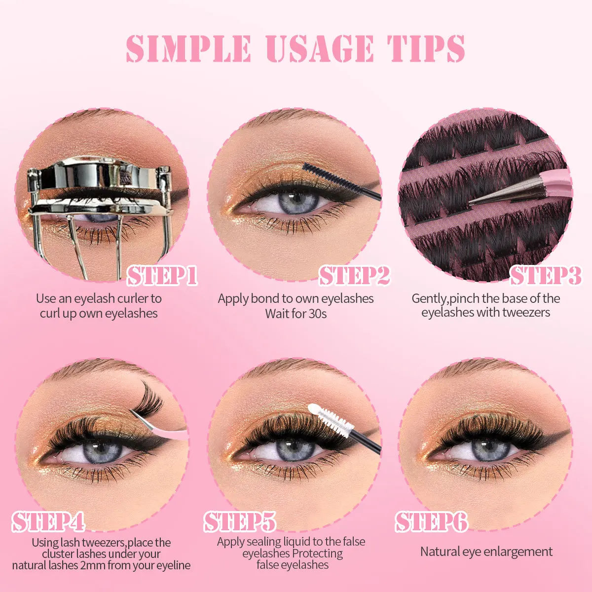 livre grappes Extensions faux cils bricolage à la maison grappe Extensions de cils maquillage