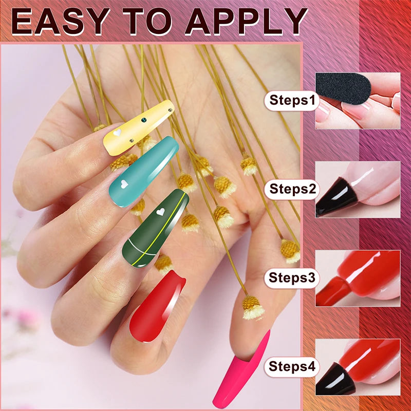 Kit de vernis à ongles Gel avec lampe à ongles LED Semi-Permanent 27 couleurs