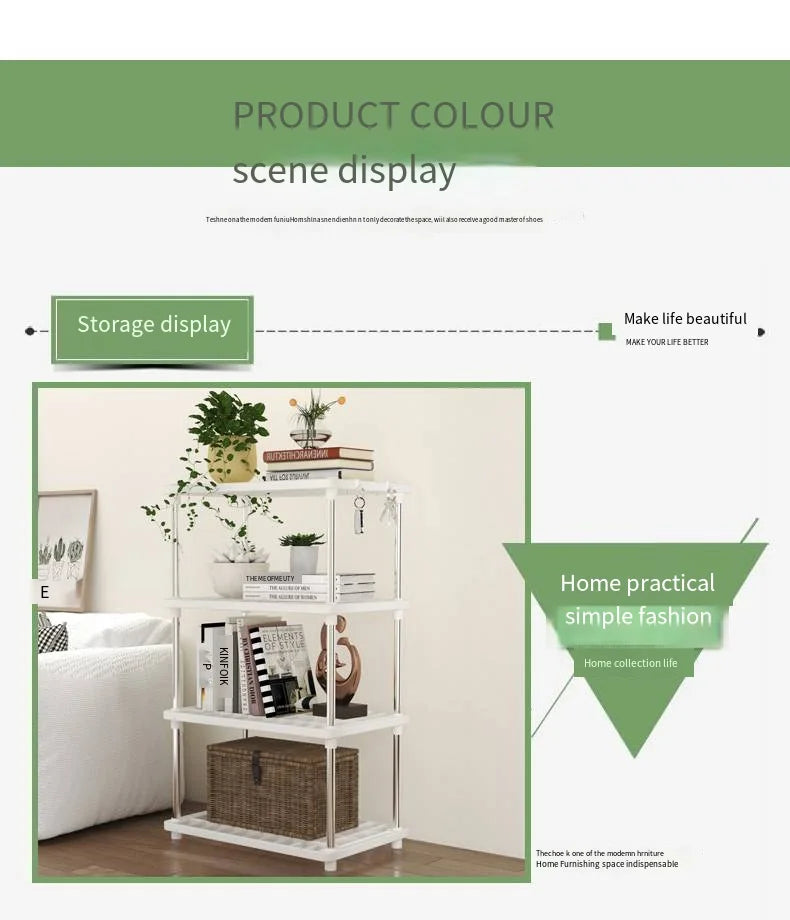 Support de rangement multifonctionnel à quatre couches pour salle de bain