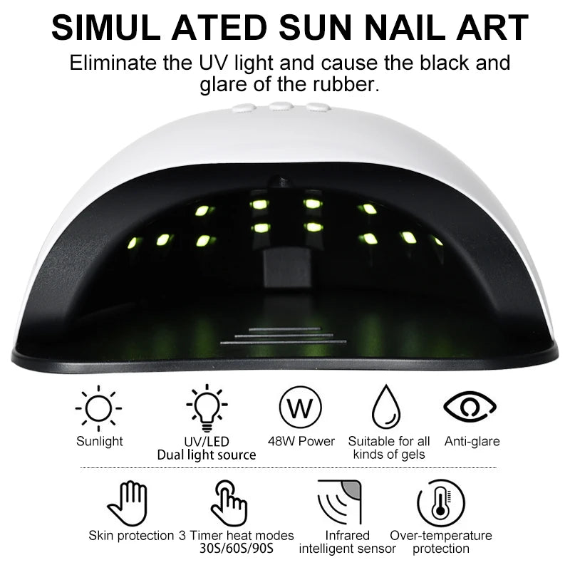 Kit de vernis à ongles Gel avec lampe à ongles LED Semi-Permanent 27 couleurs